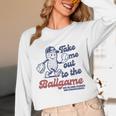 Take Me Out To The Ball Game Retro Peanuts Baseball Sports Unisex Long Sleeve T-Shirt