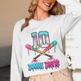 Baseball 10 Year Old Ice Cream Drip 10th Bday Double Digits Unisex Long Sleeve T-Shirt Baseball 10 Year Old Ice Cream Drip 10th Bday Double Digits Unisex Long Sleeve T-Shirt