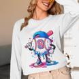 Baseball Drip 8th 8 Year Old Birthday Boys Pitcher Player Unisex Long Sleeve T-Shirt