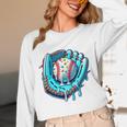 Baseball Drip Ice Cream Sprinkles Baseball Player Premium Tri-Blend Unisex Long Sleeve T-Shirt