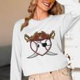 Baseball Heart Pirate Hat Crossed Swords Men Boys Kids Youth Premium Tri-Blend Unisex Long Sleeve T-Shirt