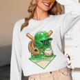Baseball Life Style Ice Cream Drip Green Premium Tri-Blend Unisex Long Sleeve T-Shirt