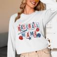 Baseball Mama Mom Mother Vintage Game Day Unisex Long Sleeve T-Shirt