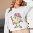 Cute Baseball Ice Cream Drip For Girls & Boys 2 Sides Unisex Long Sleeve T-Shirt Cute Baseball Ice Cream Drip For Girls & Boys 2 Sides Unisex Long Sleeve T-Shirt