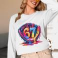Gen Alpha Slang Ice Cream Drip Six Seven 67 Baseball Catcher Unisex Long Sleeve T-Shirt Gen Alpha Slang Ice Cream Drip Six Seven 67 Baseball Catcher Unisex Long Sleeve T-Shirt