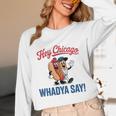 Hey Chicago Whadya Say Baseball Hot Dog Unisex Long Sleeve T-Shirt Hey Chicago Whadya Say Baseball Hot Dog Unisex Long Sleeve T-Shirt