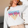 Ice Cream Baseball Cone Dripping Sprinkles Kids Boys Summer Premium Tri-Blend Unisex Long Sleeve T-Shirt