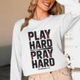 Play Hard Pray Hard Youth Boy Christian Baseball Jesus Unisex Long Sleeve T-Shirt Play Hard Pray Hard Youth Boy Christian Baseball Jesus Unisex Long Sleeve T-Shirt