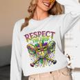 Respect The Drip Mardi Gras Baseball Ice Cream Boys Carnival Unisex Long Sleeve T-Shirt