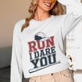 Run I Dare You Baseball Catcher Player Fan Unisex Long Sleeve T-Shirt Run I Dare You Baseball Catcher Player Fan Unisex Long Sleeve T-Shirt