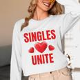 Singles Unite Valentines Day Humor For Singles Raglan Baseball Tee Unisex Long Sleeve T-Shirt Singles Unite Valentines Day Humor For Singles Raglan Baseball Tee Unisex Long Sleeve T-Shirt