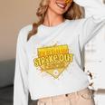 Strike Out Childhood Cancer Boys Baseball Drip Gold Ribbon Unisex Long Sleeve T-Shirt Strike Out Childhood Cancer Boys Baseball Drip Gold Ribbon Unisex Long Sleeve T-Shirt