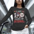 100 Days Of School Dabbing Baseball Hit Student Kids Boys Unisex Long Sleeve T-Shirt