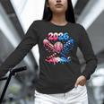 2026 American Flag Baseball Ice Cream Drip Bats Boys Unisex Long Sleeve T-Shirt 2026 American Flag Baseball Ice Cream Drip Bats Boys Unisex Long Sleeve T-Shirt