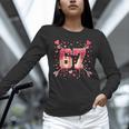6 7 Melting Number Arrow Baseball Drip Valentine's Day Unisex Long Sleeve T-Shirt