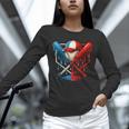 American Baseball Drip Graffiti Ball And Bat Unisex Long Sleeve T-Shirt