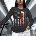 American Flag Baseball Team Baseball Player Baseball Unisex Long Sleeve T-Shirt