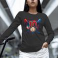 Baseball 10 Year Old Splash Drip 10th Birthday Boy Number 10 Unisex Long Sleeve T-Shirt Baseball 10 Year Old Splash Drip 10th Birthday Boy Number 10 Unisex Long Sleeve T-Shirt