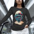 Baseball Catcher Mask Ice Cream Dripping Baseball Boy Youth Unisex Long Sleeve T-Shirt