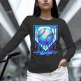 Baseball Drip Ice Cream Blue Glow Melt Ball Graphic Unisex Long Sleeve T-Shirt
