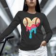 Baseball Drip Melting Ice Cream Baseball Heart Boys Girls Unisex Long Sleeve T-Shirt Baseball Drip Melting Ice Cream Baseball Heart Boys Girls Unisex Long Sleeve T-Shirt