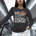Baseball Fan Vintage Retro Eat Sleep Baseball Repeat Unisex Long Sleeve T-Shirt Baseball Fan Vintage Retro Eat Sleep Baseball Repeat Unisex Long Sleeve T-Shirt