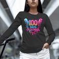 Baseball Ice Cream Drip 100 Days Of School Boys Girls 100th Unisex Long Sleeve T-Shirt