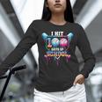 Baseball Ice Cream Drip I Hit 100 Days Of School Boys Kids Unisex Long Sleeve T-Shirt