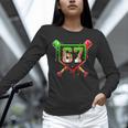 Baseball Ice Cream Drip Number 67 Player 6 7 Christmas Pjs Unisex Long Sleeve T-Shirt