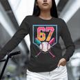 Baseball Ice Cream Drip Number 67 Player 67th Birthday Men Unisex Long Sleeve T-Shirt Baseball Ice Cream Drip Number 67 Player 67th Birthday Men Unisex Long Sleeve T-Shirt