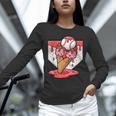 Baseball Ice Cream Drip Baseball Strawberry For Youth Red Unisex Long Sleeve T-Shirt