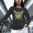 Baseball Mardi Gras Home Plate Ice Cream Drip Carnival Mask Unisex Long Sleeve T-Shirt