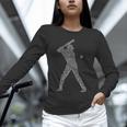 Baseball Player Typography Word Art Unisex Long Sleeve T-Shirt Baseball Player Typography Word Art Unisex Long Sleeve T-Shirt
