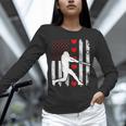 Baseball Silhouette Heart USA Flag Hearts American Boys Kids Unisex Long Sleeve T-Shirt Baseball Silhouette Heart USA Flag Hearts American Boys Kids Unisex Long Sleeve T-Shirt
