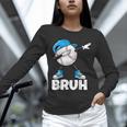 Boys Baseball Graphic Tee Teen Apparel Cute Meme Bruh Unisex Long Sleeve T-Shirt