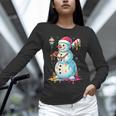 Christmas Baseball Snowman Drip For Boys Men Girls Women Unisex Long Sleeve T-Shirt