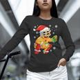 Christmas Gingerbread Man Baseball Player Catcher Unisex Long Sleeve T-Shirt Christmas Gingerbread Man Baseball Player Catcher Unisex Long Sleeve T-Shirt