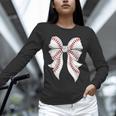 Cute Baseball Coquette Bow For Women Girls Baseball Mama Mom Unisex Long Sleeve T-Shirt
