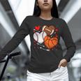 Cute Heart Baseball Basketball Football Valentine Boy Men Unisex Long Sleeve T-Shirt Cute Heart Baseball Basketball Football Valentine Boy Men Unisex Long Sleeve T-Shirt