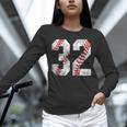 Distressed Baseball Number 32 Jersey Uniform Player Fan Unisex Long Sleeve T-Shirt Distressed Baseball Number 32 Jersey Uniform Player Fan Unisex Long Sleeve T-Shirt