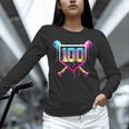Happy 100 Days Of School Baseball Drip 100th Day Of School Unisex Long Sleeve T-Shirt