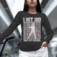 I Hit 100 Days Of School Boys Kids 100th Day Balls Baseball Unisex Long Sleeve T-Shirt I Hit 100 Days Of School Boys Kids 100th Day Balls Baseball Unisex Long Sleeve T-Shirt