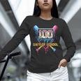 HUGvyn 100 Drippy Days Of School Baseball Ice Cream 100 Days Unisex Long Sleeve T-Shirt