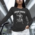 Jesus Saves Shirt Religious Christian Faith Baseball Unisex Long Sleeve T-Shirt Jesus Saves Shirt Religious Christian Faith Baseball Unisex Long Sleeve T-Shirt