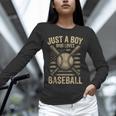 Just a Boy Who Loves Baseball Unisex Long Sleeve T-Shirt Just a Boy Who Loves Baseball Unisex Long Sleeve T-Shirt