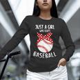 Just A Girl Who Loves Baseball Cute Retro Baseball Lover Unisex Long Sleeve T-Shirt
