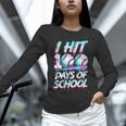 Kids 100 Days Of School 100th Day Baseball Ice Cream Drip Unisex Long Sleeve T-Shirt