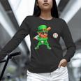 Leprechaun Playing Baseball St Patricks Day Sport Boys Unisex Long Sleeve T-Shirt