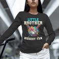 Little Brother Biggest Fan Baseball Cream Drip Crossed Bats Unisex Long Sleeve T-Shirt
