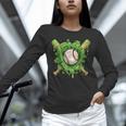 Lucky Shamrock Baseball Gloves Drip St Patrick's Day Boys Unisex Long Sleeve T-Shirt Lucky Shamrock Baseball Gloves Drip St Patrick's Day Boys Unisex Long Sleeve T-Shirt